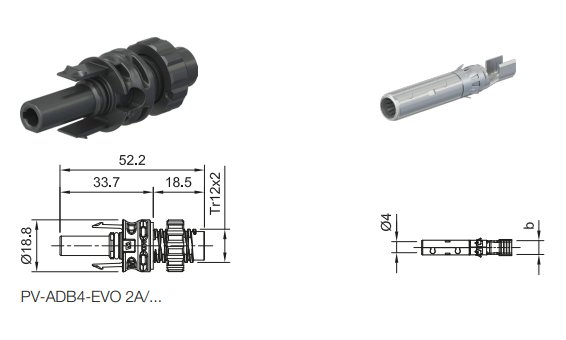 Stäubli Prise à encastrer femelle PV-ADB4-EVO 2/6-UR UE 10